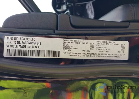 2022 Jeep Grand Cherokee Wk Laredo X 4X2 from USA, damaged, VIN 1C4RJEAG2NC154549